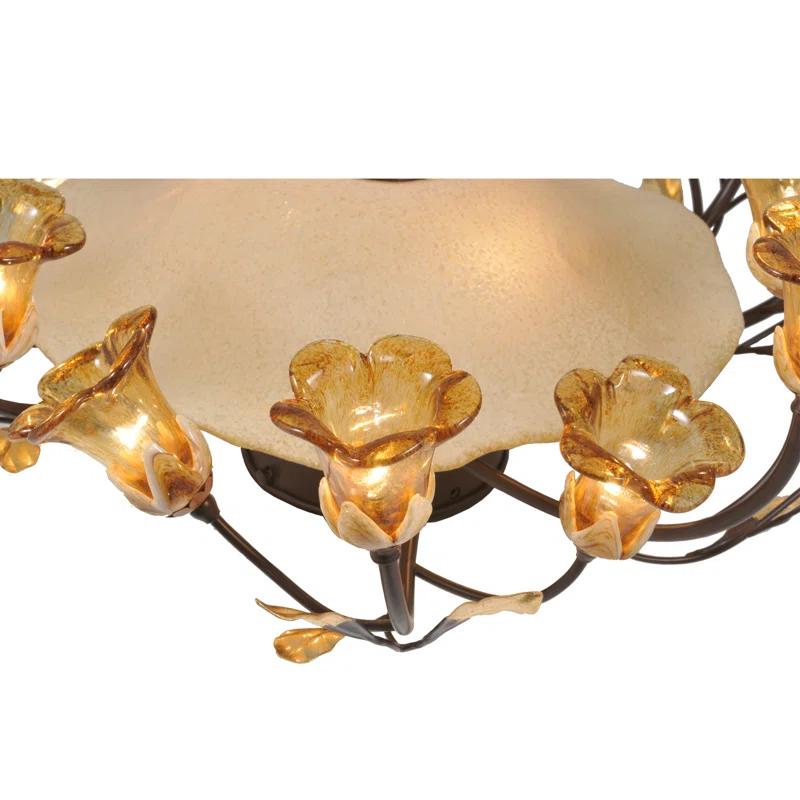 Meyda Tiffany 82759 Twenty Light Down Lighting Chandelier From The Celestial Bouquet