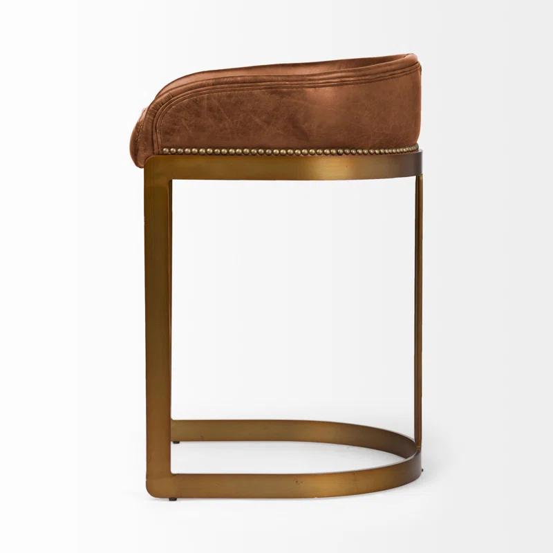 Bradley Genuine Leather Bar & Counter Stool
