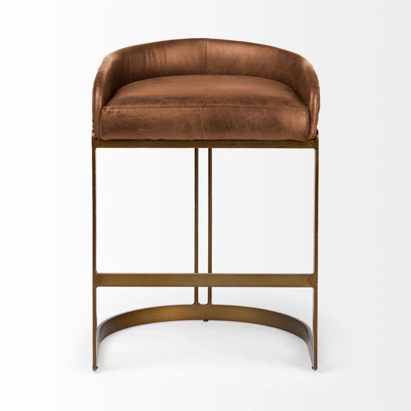 Bradley Genuine Leather Bar & Counter Stool
