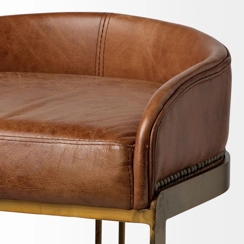 Bradley Genuine Leather Bar & Counter Stool