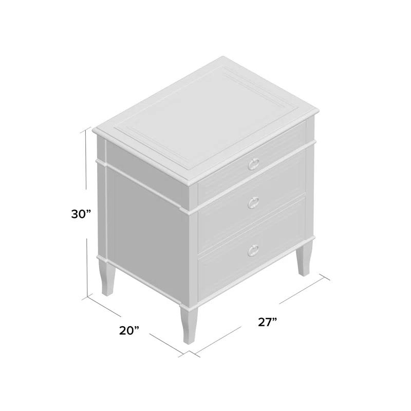 Brooksby 3 Drawer Nightstand