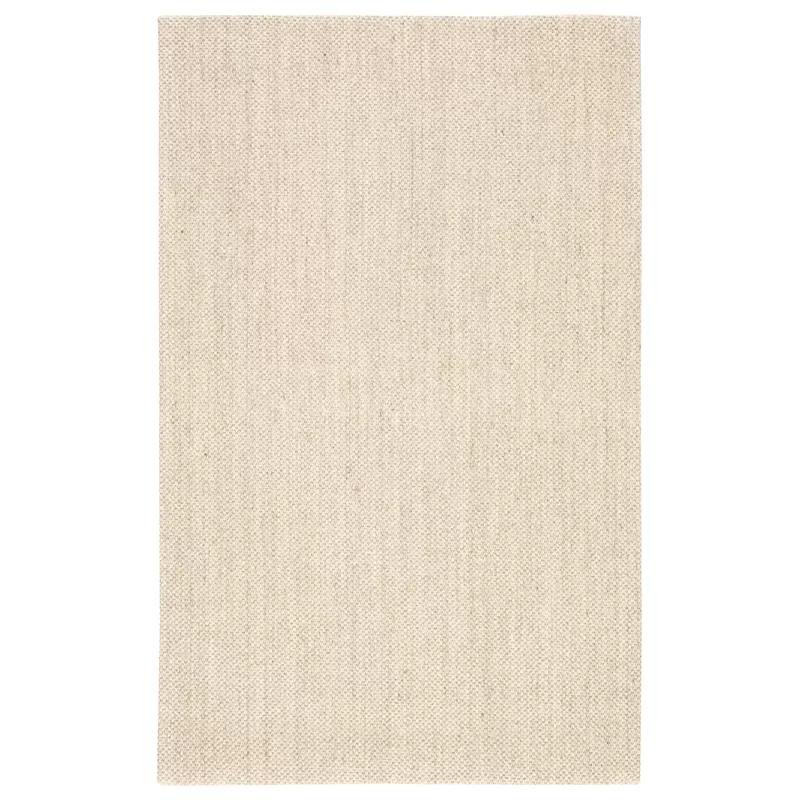 Ivory Wool Flat Woven Reversible 5'x8' Area Rug