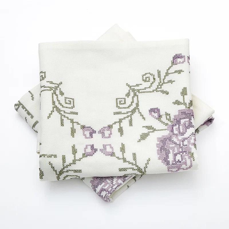 Rose Embroidered Pillow Cover (Set of 2)