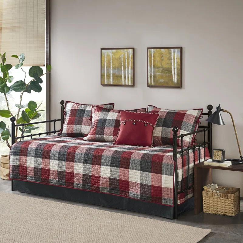 Madison Park Ridge 3 Piece Reversible Plaid Daybed Cover Set