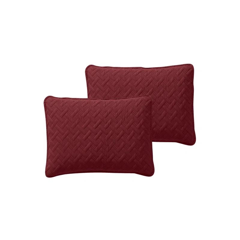 Nina Embossed Basketweave Quilt Set