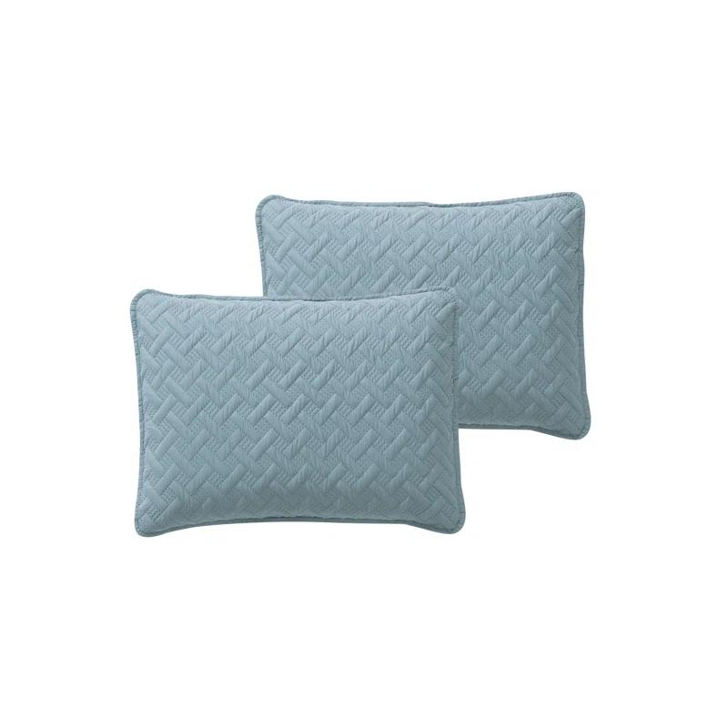 Nina Embossed Basketweave Quilt Set