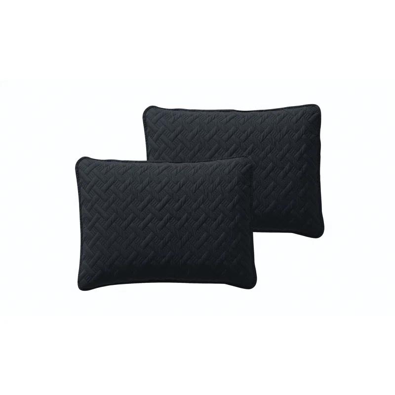 Nina Embossed Basketweave Quilt Set
