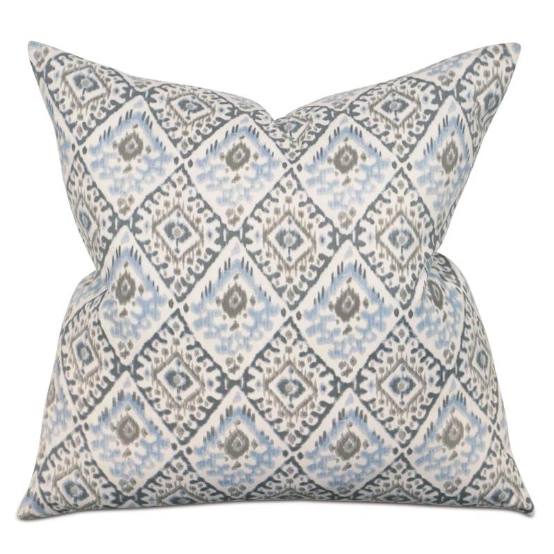 Ikat Cotton Throw Pillow