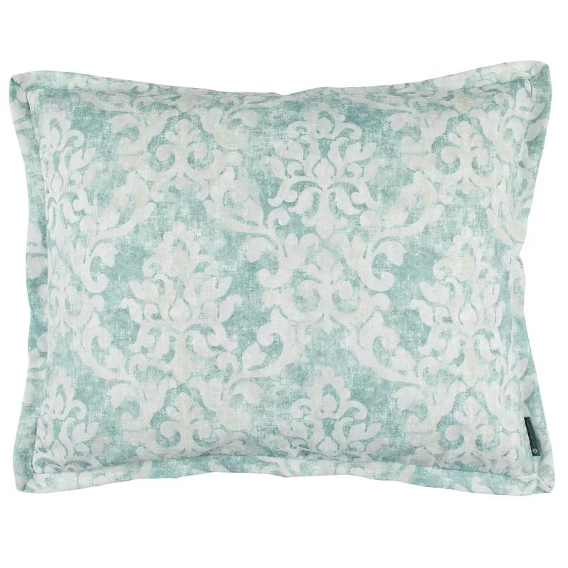 Milan Damask 26" Square Polyester Feather-Down Throw Pillow