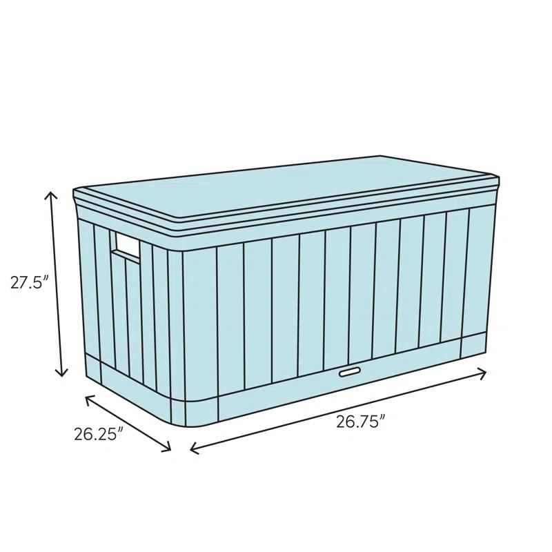 Suncast Suncast 26.75'' W 60 Gallons Water Resistant Resin Lockable Deck Box