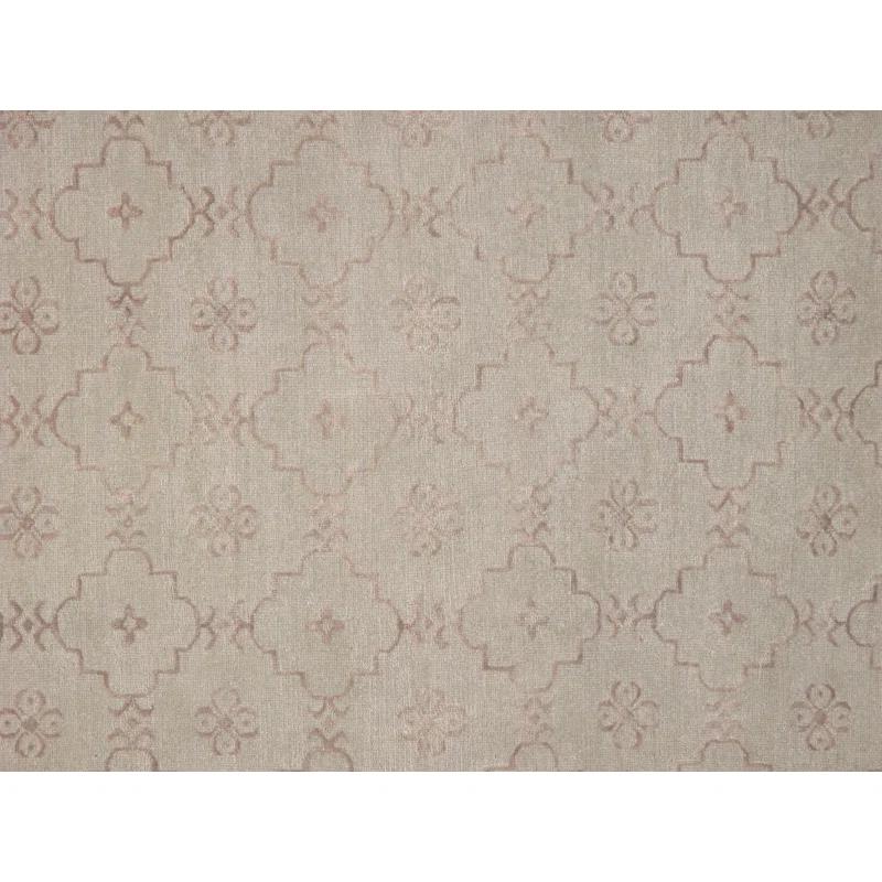 Pasargad Khotan Geometric Hand-Knotted Wool Gray Area Rug | Perigold