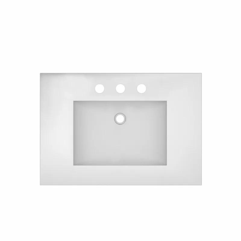 Solace Sunrise Oak 30.5" Freestanding Single Bathroom Vanity with Pearl Top