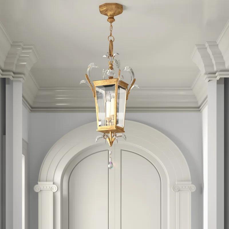 Beveled Arcs 22" Square Pendant