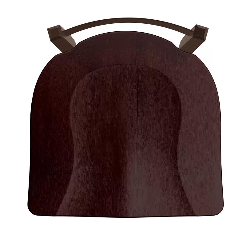 Transitional Catalina Bronze Swivel Counter Stool with Dark Cherry Maple Seat