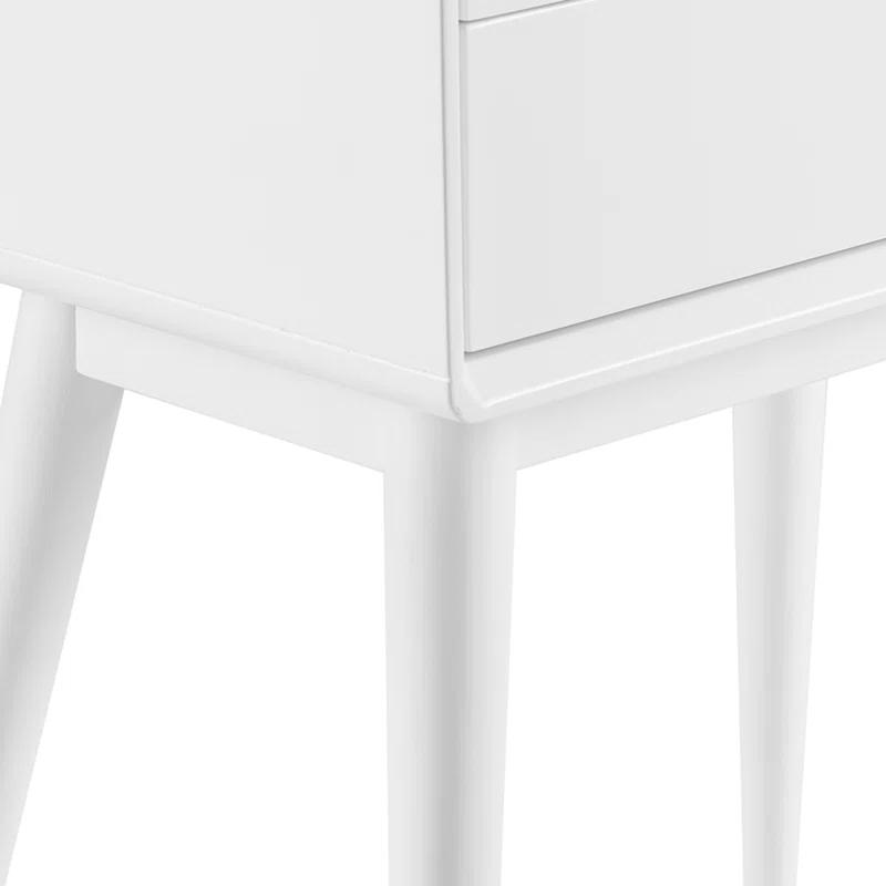 Elle Decor Stephanie Elle Decor Mid-Century Modern Nightstand with 2- Drawers for Storage