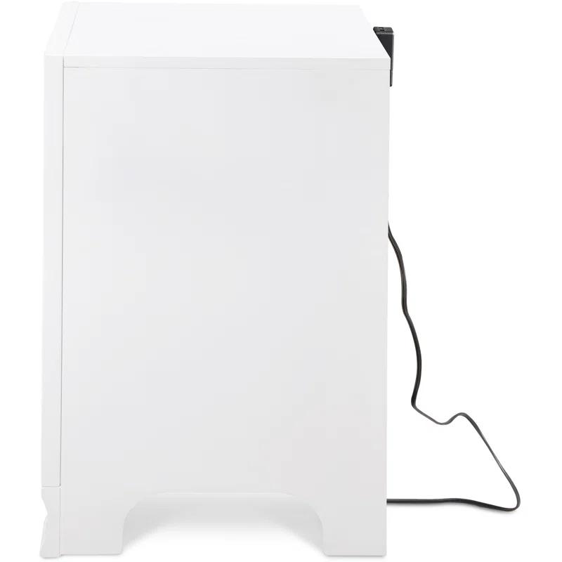 ClickDecor Edmond Wood Nightstand with Charging Station