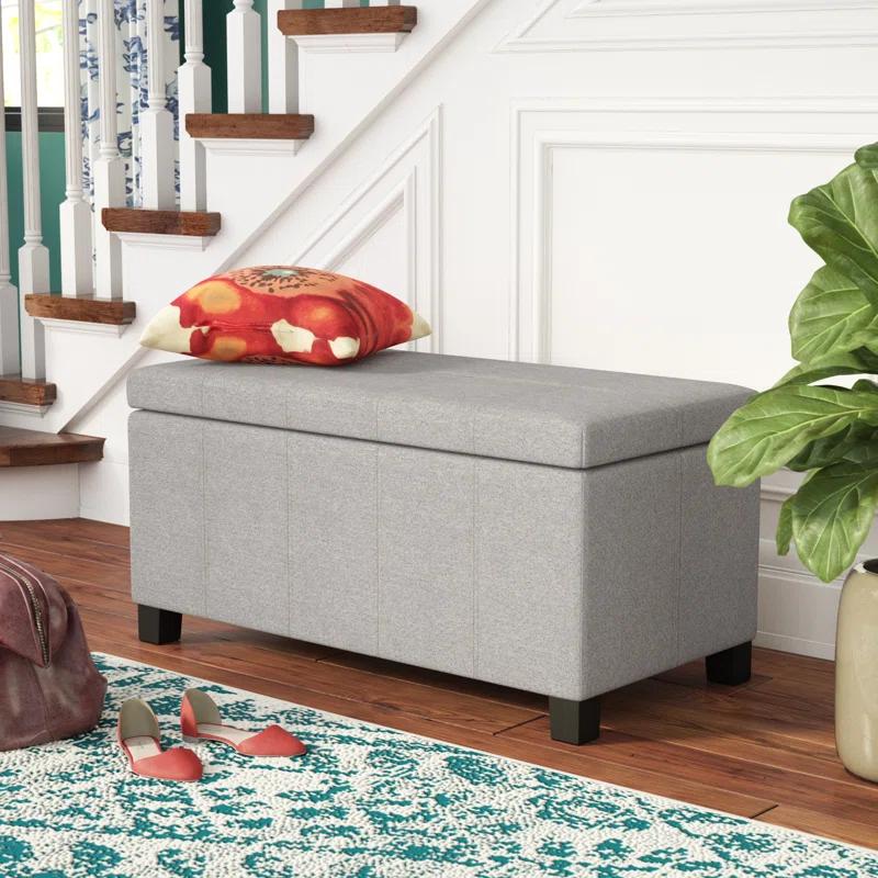 Dover Polyester Blend Upholstered Storage Bench