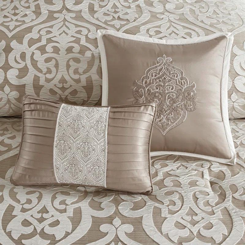 Madison Park Odette Jacquard 8 Piece Comforter Set