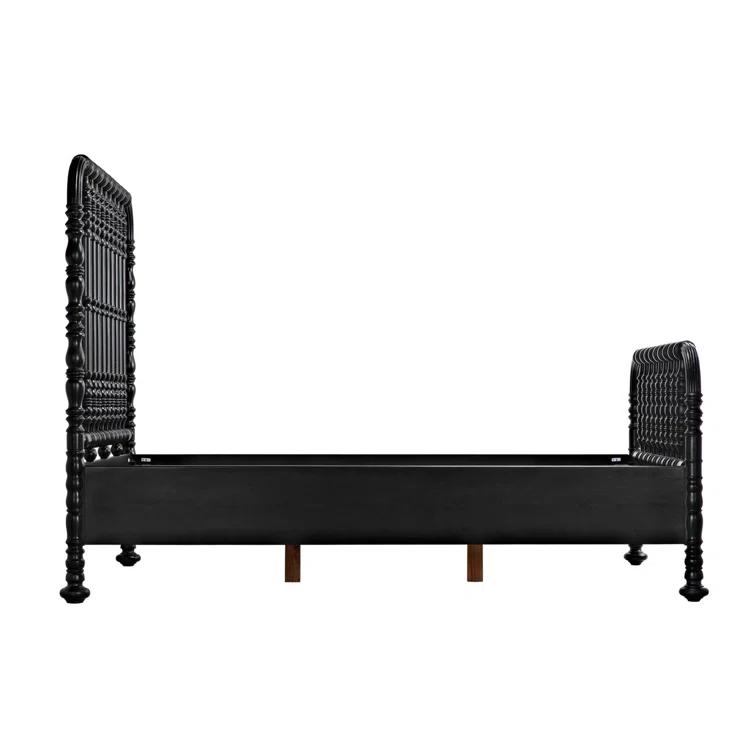 Noir Bachelor Solid Wood Slat Bed
