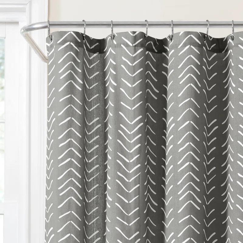 Lush Decor Chevron Shower Curtain