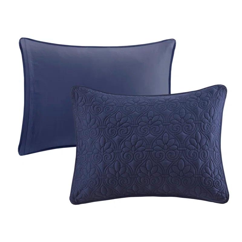 Madison Park Quebec 3 Piece Split Corner Pleated Quilted Bedspread