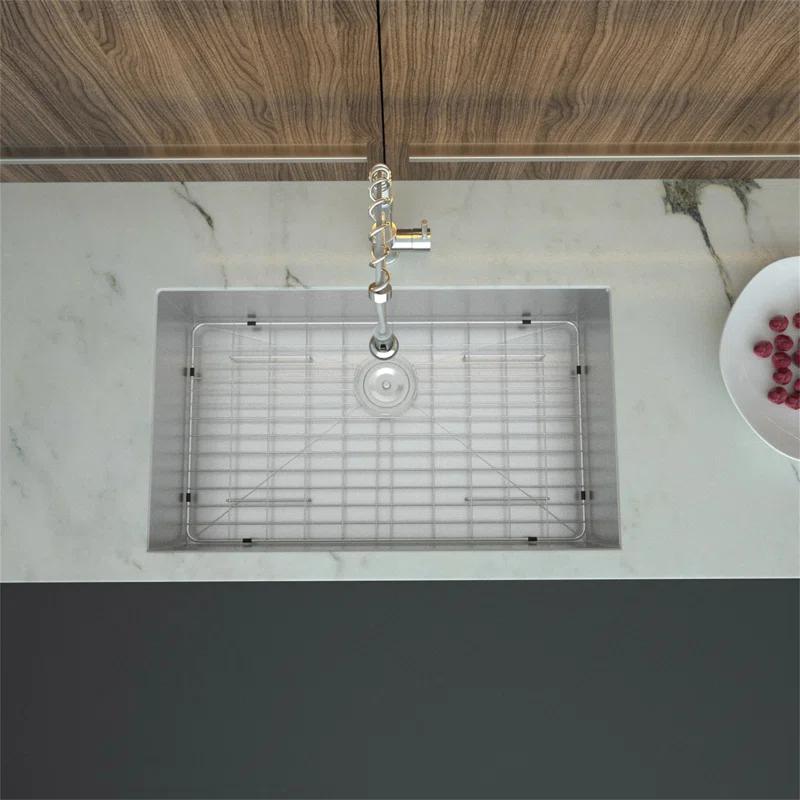 32 Inch Undermount Sink - 32"X19"X9" Undermount Stainless Steel Kitchen Sink 18 Gauge 9 Inch Deep Single Bowl Kitchen Sink Basin