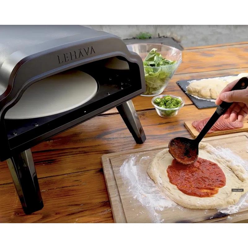 Flame King Flame King LEHAVA 14-inch Portable Outdoor Propane Pizza Oven for Camping and Outdoor Cooking