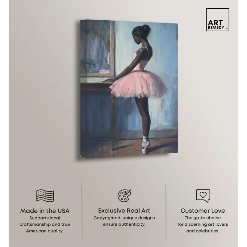 Art Remedy Black-Pink Beauty I Canvas Vintage Portraits by Art Remedy