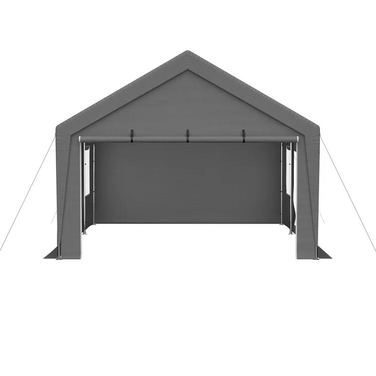 Thanaddo 13 Ft. W x 20 Ft. D Garage Heavy Duty Carport Portable Garage Storage Shed Canopy