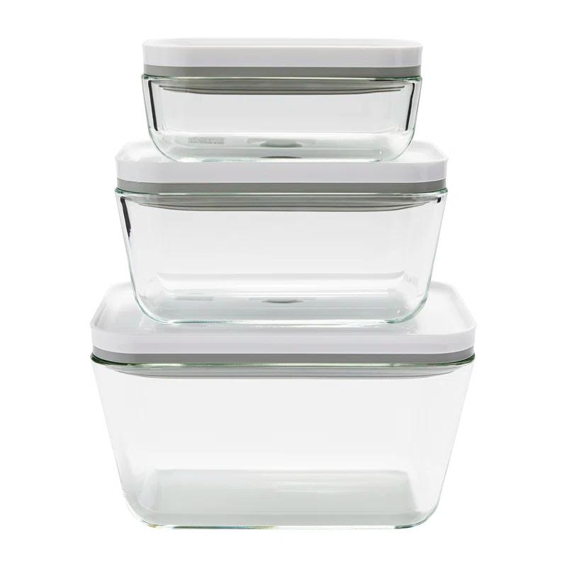 ZWILLING J.A. Henckels ZWILLING Fresh & Save 3-Piece Glass Food Storage Container, Meal Prep Container- Assorted Sizes