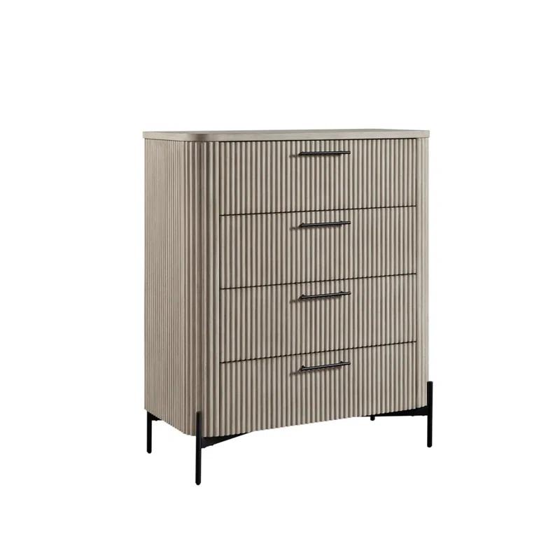 MUSSALLEM AREA RUG SPECIALIST, LLC 4 Drawer Chest - Taupe