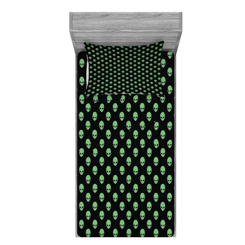 Ambesonne Alien Microfiber Sheet Set