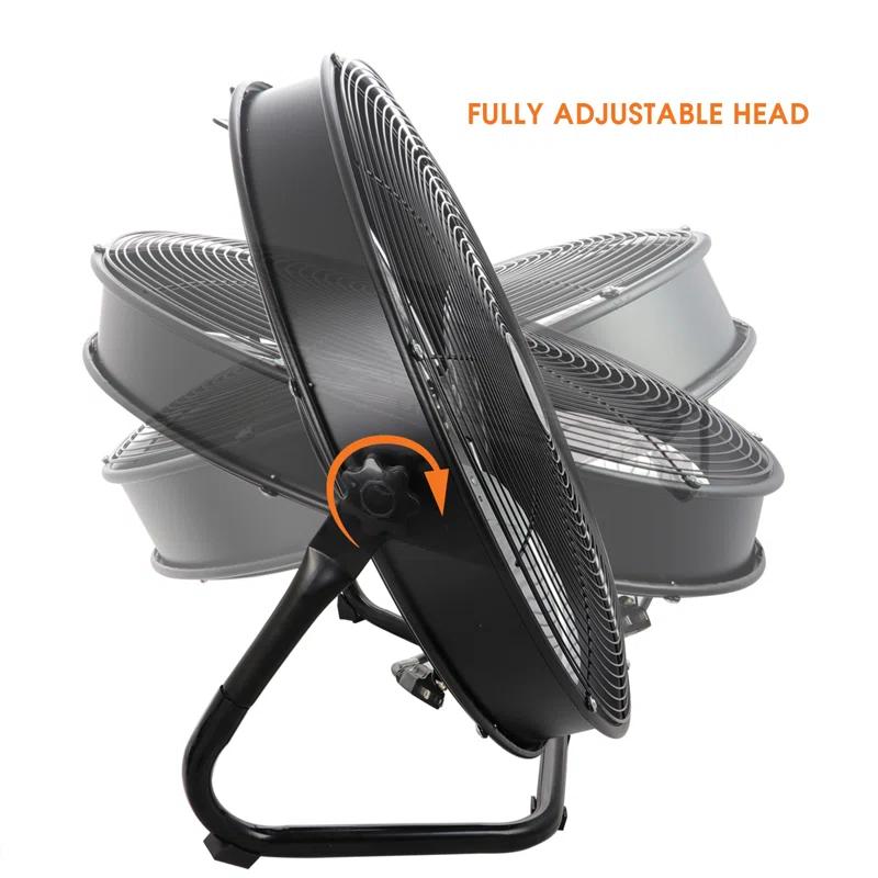 Vie Air 20" 3 Speed Motor Metal Floor Drum Fan | Wayfair