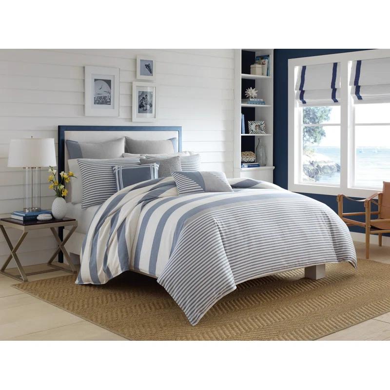 Nautica Nautica Fairwater Cotton Blue Duvet Cover Set