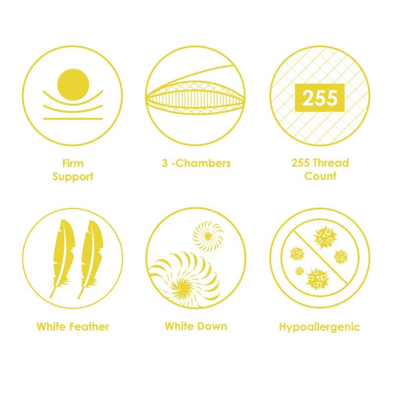 Canadian Down & Feather Company White Feather & Down Pillow - 2 Pack (Set of 2)