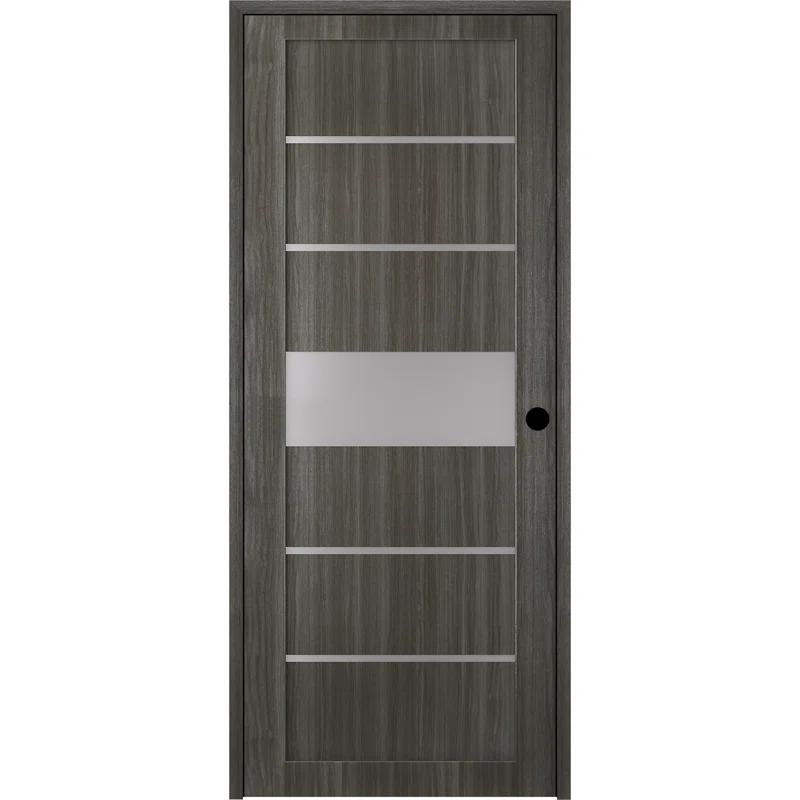 Belldinni Siah DIY-Friendly Solid Manufactured Wood and Glass Paneled Prefinished Standard Door