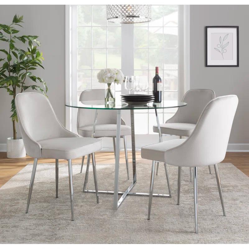 Everly Quinn Stanca 20'' H Velvet Upholstered Side Chair (Set of 2)