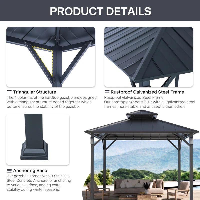 Outdoor Leisure Products 10 Ft. W x 10 Ft. D Aluminum Gazebo
