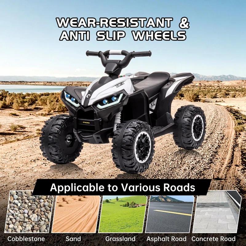 Hetoy 12V Battery Powered Electric Four-Wheeler With Music