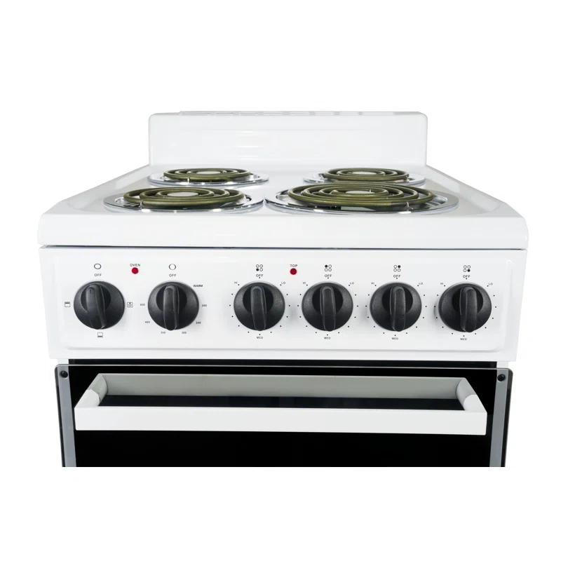 Premium Levella 20" 2.2 Cubic Feet Smart Electric Free Standing Range with 4 Burners
