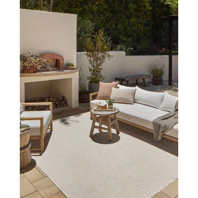 Amber Lewis x Loloi Malibu Ivory / Dove Indoor / Outdoor Area Rug