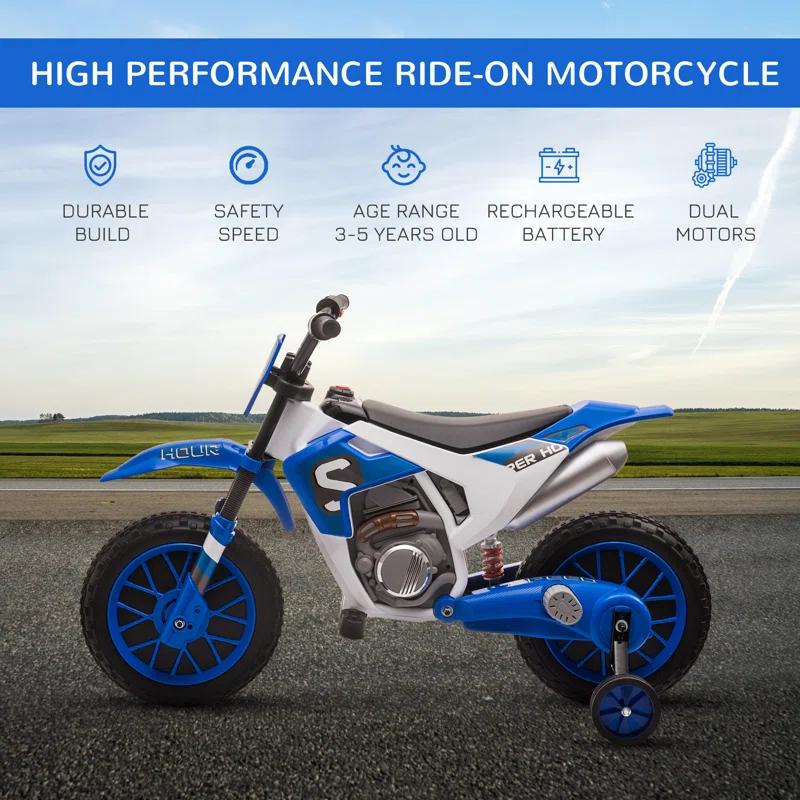 Aosom Electric Ride-on Motorcycle Aosom 1 Seater Motorcycles Battery Powered Ride On