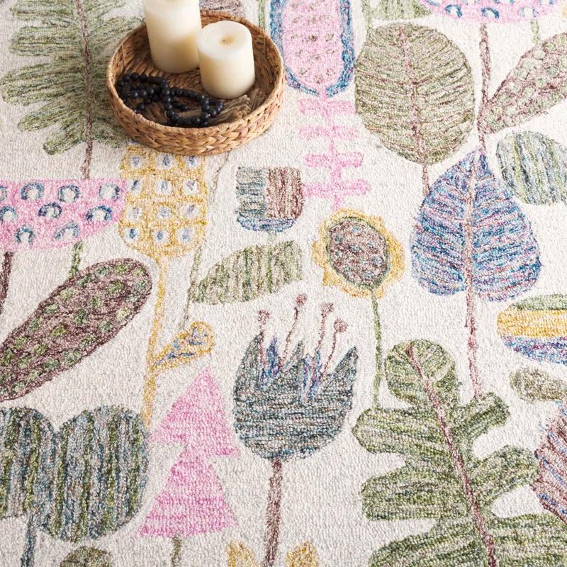 Safavieh Jardin Hand Tufted 80% Wool 20% Cotton Floral Rug