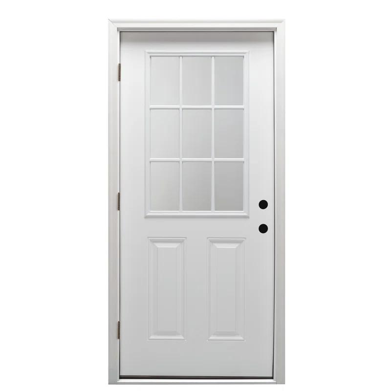 MMI DOOR Clear Glass 80'' Fiberglass Front Entry Doors