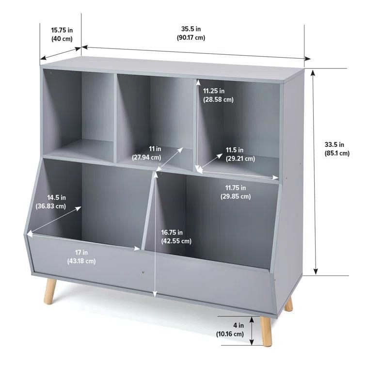 Badger Basket 5-Bin Storage Cubby With Feet & Reviews | Wayfair