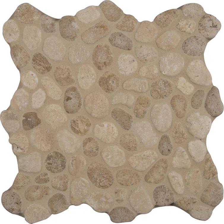 Ackland 12" x 12" Natural Stone Pebbles/Rocks Mosaic Floor & Wall Tile