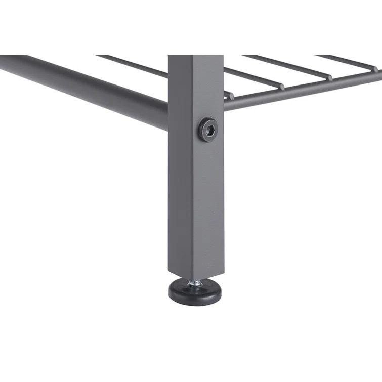 Trinity TRINITY Dark Gray 4-Tier Slat Shoe Rack w/ Console Top