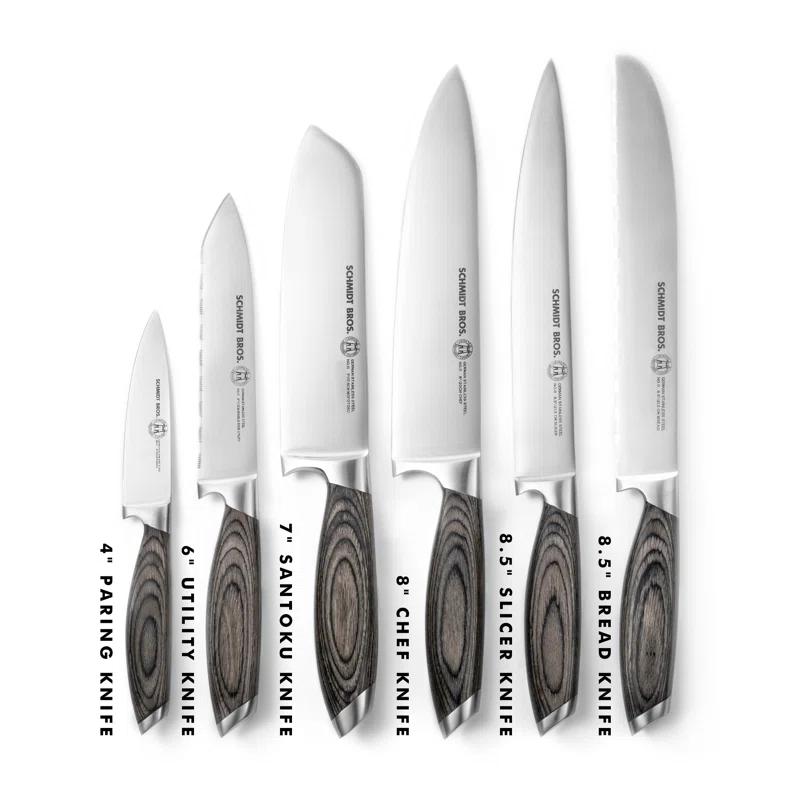 Schmidt Brothers Cutlery Schmidt Brothers™ Cutlery Bonded Ash 7-Piece knife Block Set