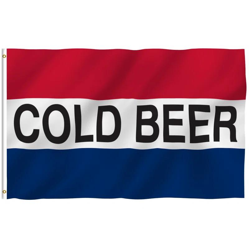 ANLEY Cold Beer Flag Polyester 36 x 60 in. House Flag