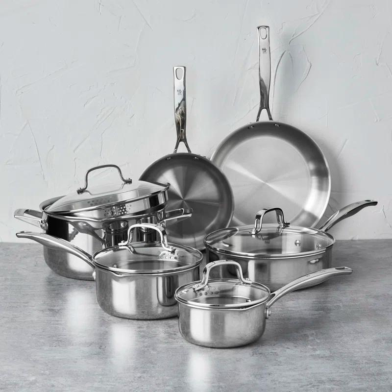 HENCKELS ® Clad H3 10-Piece Stainless Steel Cookware Set